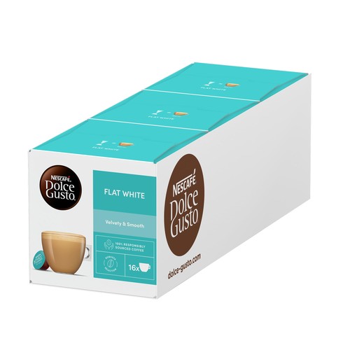Flat white coffee pods - white,
